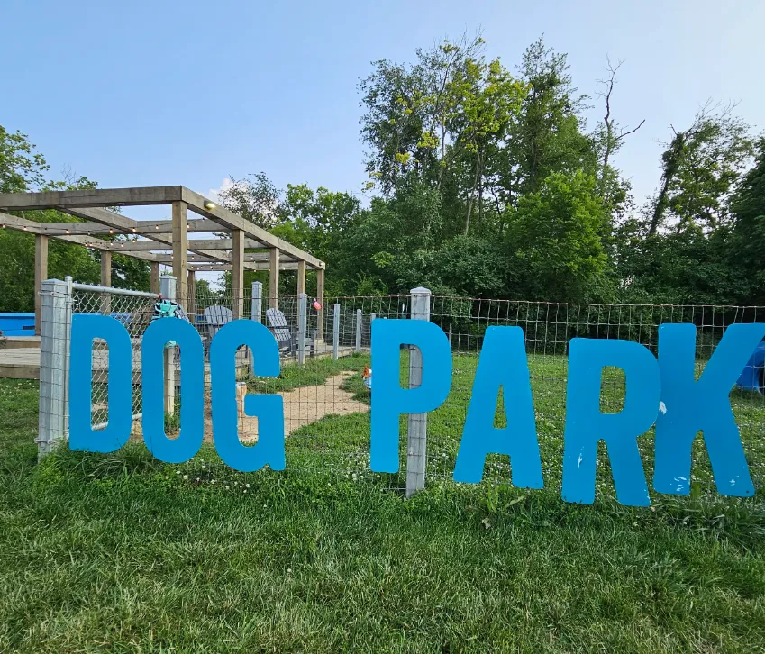 Dog park sign
