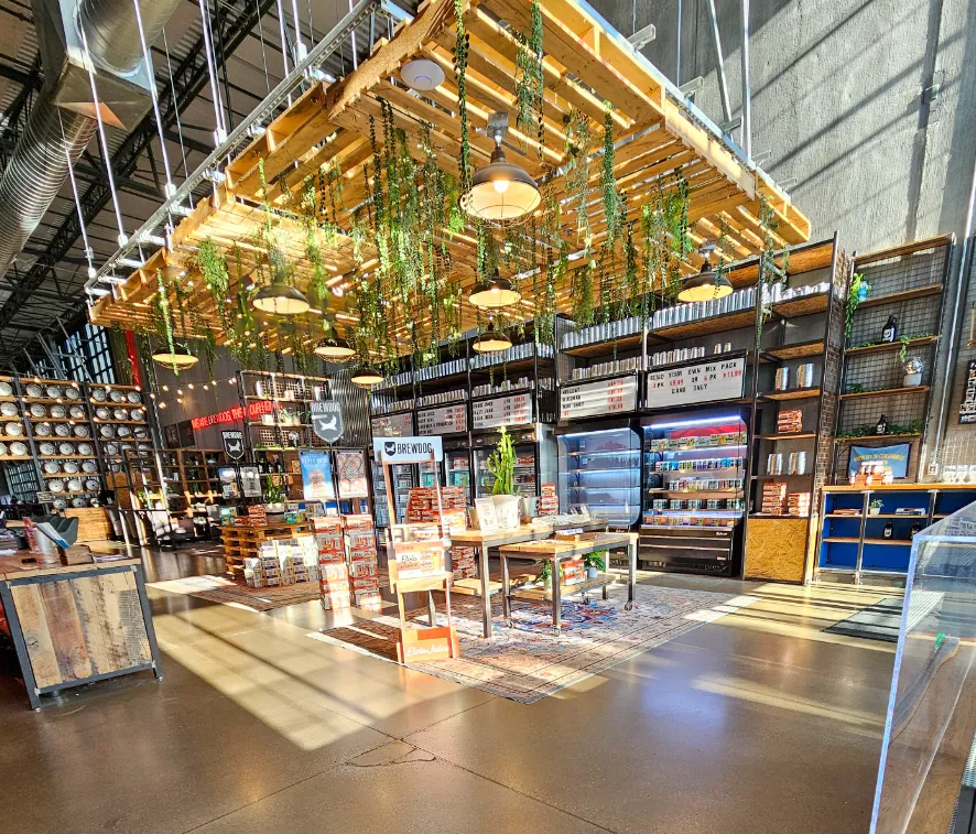 Brewdog mercantile found inside the main brewery