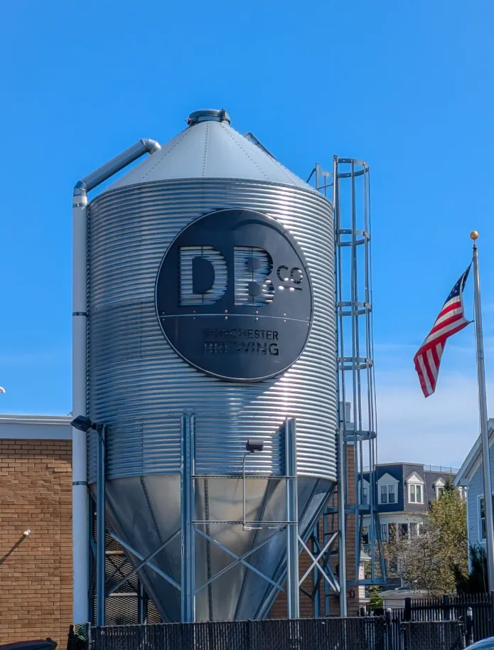 Brewing tank just outside the brewery